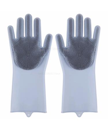 Cleaning Gloves Kitchen Cleaning Tools Household Silicone Gloves Dishwashing Brushes Dishwashing Gloves Dishwashing Gloves Gray
