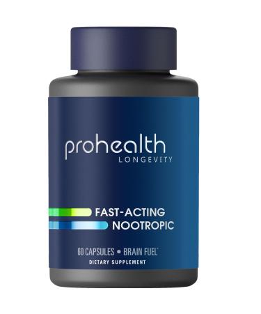 ProHealth Fast-Acting Nootropic | 60 Capsules | Brain Support Backed by Neuroscience | Triple Lab-Tested, USA GMP Manufactured