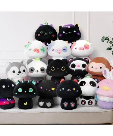 Mewaii 8'' Soft Gray Panda Mushroom Pillow Stuffed Animal Plush - Cuddly Gray & White Panda Toy for Kids - Buy Online on GoSupps.com