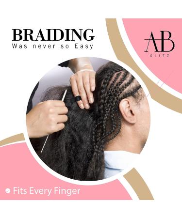 Braid Aid Adjustable Finger Parting Tool - Stitch Braiding & Finger Comb Hair Tool - Lightweight & Great for All Hair Types - Black - Buy Online on GoSupps.com