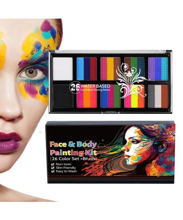 Paodduk Body Paint For Pigment Powder Paint Safe Water Based Face Paint Washable Body Paint 26 Colors Pigment Powder Face Paint Kit