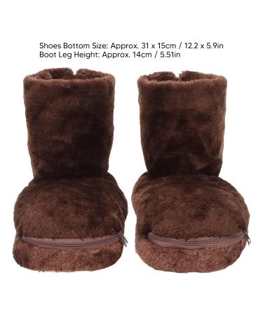 Buy Electrically Heated Washable Shoes - USB Heated Boots for Men & Women | Adjustable Temperature Soft & Comfortable | Keep Your Feet Warm (Brown) - Buy Online on GoSupps.com