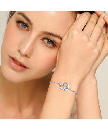 CHENGHONG Animal Women's Bracelet 925 Silver Adjustable Lucky Panda Elephants Cat Cow Dolphin Bracelets Anklet for Girl Kids Daughter Friends Dog Bracelet 2 - Buy Online on GoSupps.com