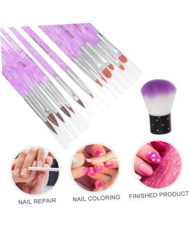 minkissy 1 Set Dust Brush Suit Nail Nylon Brush Nail Line Nail Brush Pen Acrylic Nail Tips Builder Brush Nail Painting Brush Nail Kits Pens 3d Acrylic Rod Tool - Buy Online on GoSupps.com