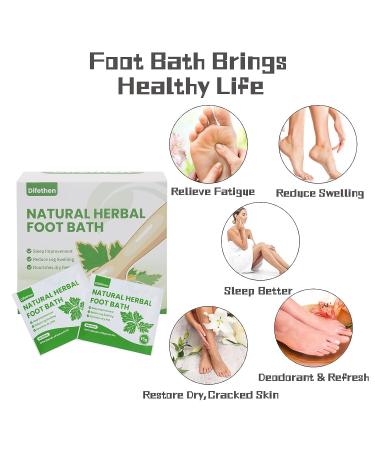 Difethen Natural Mugwort/Wormwood Herbal Foot Soak Bags (10PCS) - Anti-Swelling Foot Spa for Metabolism & Lymphatic Ginger Bath - Foot Care Treatment | 15g/PCS - Buy Online on GoSupps.com