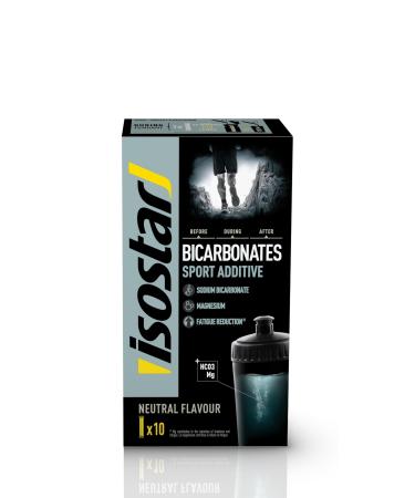 Isostar Neutral Flavor Bicarbonates Sticks - Sodium Bicarbonates Sticks to Dilute, 10 Sticks, 71g