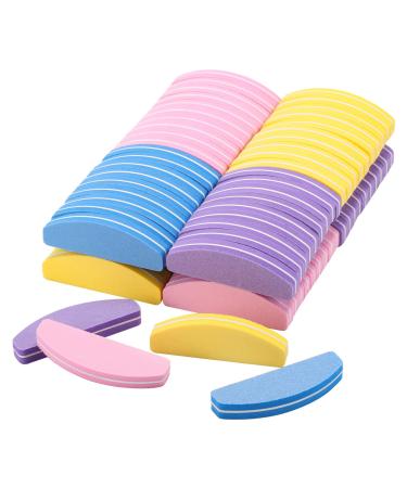 80 Count Mini Nail Files and Nail Buffers Kit  100/180 Grits Acrylic Nail Files Double Sided Emery Boards Disposable Manicure Tools 80 Count (Pack of 1)