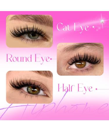 Buy Wispy Lash Clusters - 180 Pcs DIY Fluffy Eyelash Extensions for Natural Look - ALPHONSE A Manhua Eye - Buy Online on GoSupps.com