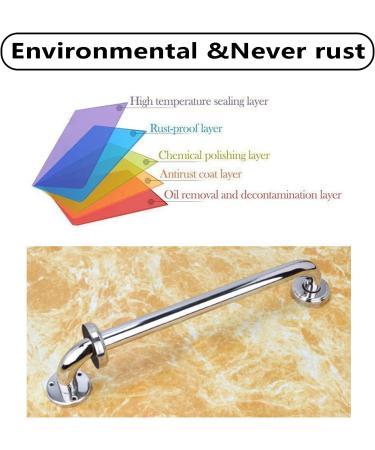 Harrianna 2 Pack Shower Grab Bar Chrome Stainless Steel Bathroom Grab Bar Shower Handle Bath Handle Grab Bars Senior for Bathroom - Handicap Elderly Injury Senior Assist Bath Handle(12 Inch) 12inch - Buy Online on GoSupps.com
