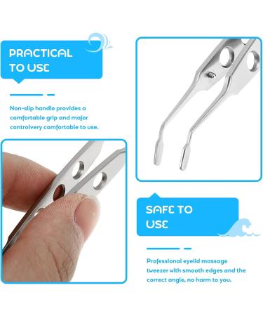 Stainless Steel Meibomian Gland Expressor - Premium Eyelid Tweezers for Dry Eyes - Buy Online on GoSupps.com