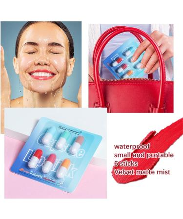  Jinmen Jinmen Mini E-Lipsticks - Mini E-Lipstick for Women Mini Lipstick Chalk Lipstick Lip Stain 24-Hour Waterproof Lipstick for Women - Buy Online on GoSupps.com