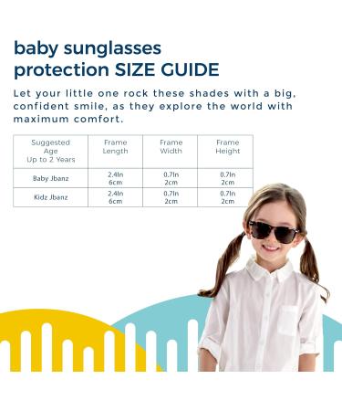 BANZ Baby Jbanz Infant Sunglasses 0-24 Months - Baby Sunglasses with 100% UV Eye Protection With Glare Reduction Mod Butterfly Black - Buy Online on GoSupps.com
