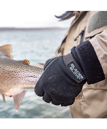 Glacier Glove Alaska River Series Windproof Fingerless Gloves - Black XXL - Buy Online on GoSupps.com