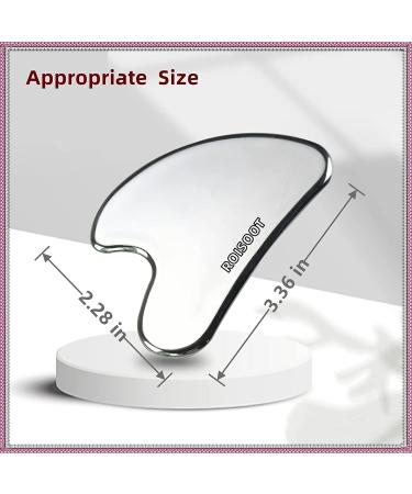 ROISOOT Stainless Steel Gua Sha Tool for Face Massage - Facial Skin Care Scraper (Metallic Luster) - Buy Online on GoSupps.com