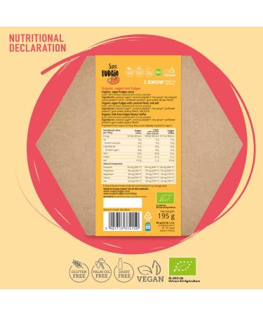 Super Fudgio Organic Vegan Candy Gift Box | Gluten-Free Caramel Candies Palm Oil-Free | 195g Toffee Cocoa Coconut Milk & Sugar Treats - Buy Online on GoSupps.com