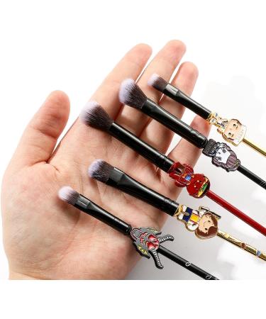 Boyigog 5Pcs Anime Makeup Brushes Set - Cartoon Theme Metal Brush Gift Set for Powder & Eyeshadow - Perfect Gift for Girls/Women - Red+Gold - Buy Online on GoSupps.com