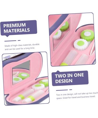 Solustrie Double-Lodged Glasses Case | Travel Storage Organizer & Contact Lens Solution - Ideal for Outdoor Use - Buy Online on GoSupps.com