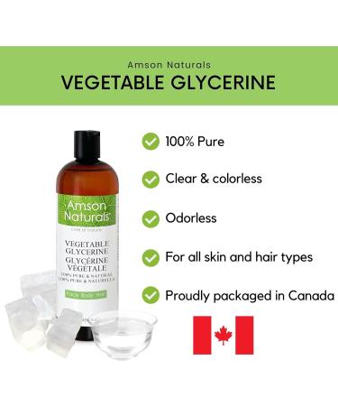 Vegetable Glycerine 16 oz / 473 ml -100% Pure & Natural Glycerin for Face Body & Hair. Ideal base in cosmetics toothpaste shampoos soaps DIY and other household items. - Buy Online on GoSupps.com