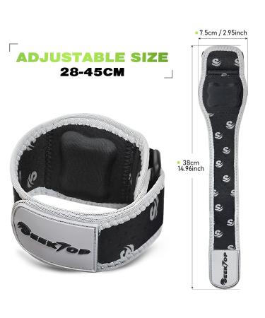 Seektop Tennis Elbow Brace - Relief for Tendonitis & Golfers Elbow Adjustable Support Strap for Men & Women 3D Air Cushion Design Ideal for Sports & Work Injuries - Buy Online on GoSupps.com