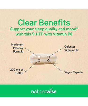 NatureWise (Pack of 2) CoQ10 200mg - High Potency Ubiquinone Non-GMO - 30 Softgels 30-Day Supply + 1 5-HTP 200mg + Vitamin B6 - Non-GMO Vegan - 60 Capsules 60-Day Supply  - Buy Online on GoSupps.com