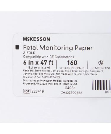 McKesson Fetal Monitoring Red Grid Thermal Paper 6x47ft, 160 Count - 1 Pack - Buy Online on GoSupps.com