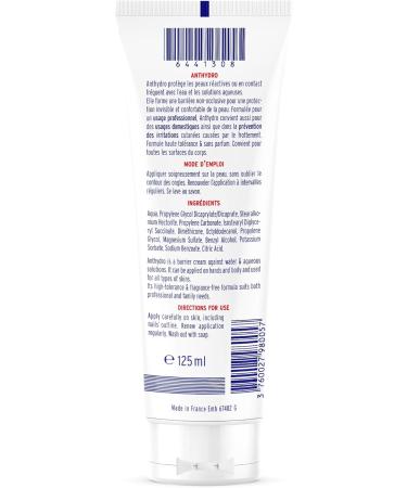  SORIFA Pack of 3 - ANTHYDRO - Barrier Cream - WATERPROOF - ANTI-FRICTION - Hands face and body - High tolerance - Fragrance-free - 125 ml tube - Buy Online on GoSupps.com