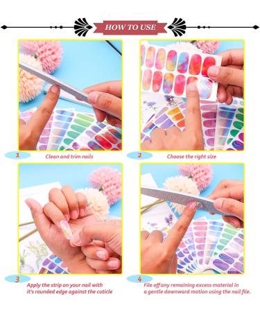 JERCLITY Glitter Solid Nail Polish Strips - 24 Sheets with Nail File | Self-Adhesive Stick On Stickers for Women & Girls - Buy Online on GoSupps.com