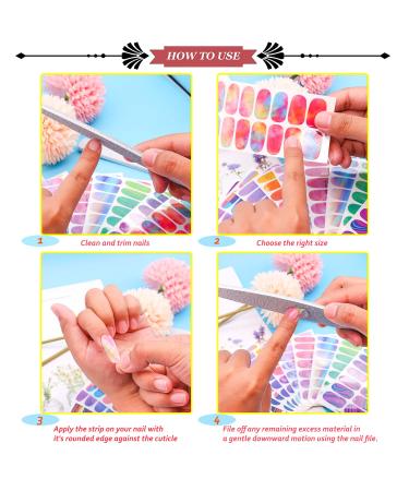 JERCLITY 4th of July Nail Wraps - Patriotic American Flag Nail Strips with Nail File - Buy Online on GoSupps.com