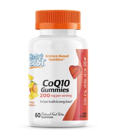 Doctor's Best CoQ10 Gummies 200 Mg, Coenzyme Q10 (Ubiquinone), Supports Heart Health, Boost Cellular Energy, Potent Antioxidant, 60 Ct (Packaging May Vary) - Buy Online on GoSupps.com