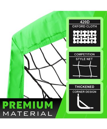 RUNBOW 6x4 ft Portable Kids Soccer Goal - Backyard Practice Soccer Net with Carry Bag | Green | 1 Pack - Buy Online on GoSupps.com