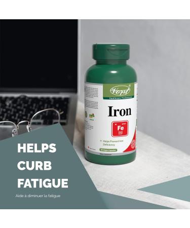 VORST Iron Supplement 45mg 90 Vegan Capsules | Max Strength Formula for Iron Deficiency and Fatigue | Made with Ferrous Fumarate Mineral for Men & Women | Alternative to Liquid | 1 Bottle 90 count (Pack of 1) - Buy Online on GoSupps.com