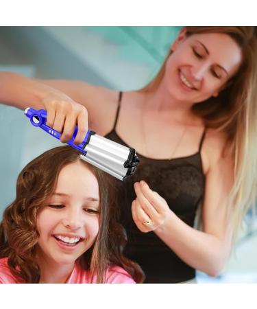 Wave Hair Iron Waver Curling Iron Temperature Adjustable Wavy Hair Curler Hair Crimper For Women For All Hair Types Blue European Regulations - Buy Online on GoSupps.com