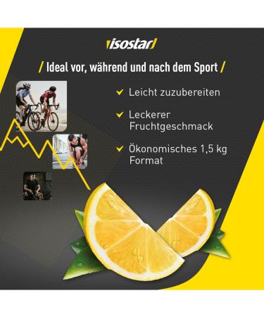 ISOSTAR Hydrate & Perform Lemon - Isotonic Energy Drink Powder - 1.5kg - Rich in Vitamins - Natural Aroma - No Dyes - International Shipping Available - Buy Online on GoSupps.com