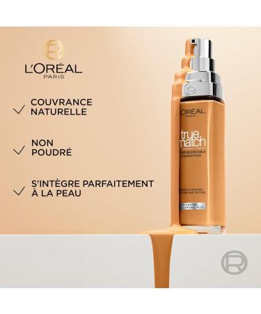  L'Oreal Paris L'Or al Paris True Match Foundation - 3N - Natural Coverage Foundation with Hyaluronic Acid and SPF 16 - 30 ml - Vegan - Buy Online on GoSupps.com