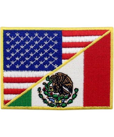 USA & Mexico Flag Patch - Embroidered National Applique - Iron/Sew On - Multi-Color - Buy Online on GoSupps.com