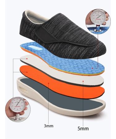 Men's Lightweight Diabetic Shoes - Breathable Mesh Walking & House Shoes for Swollen Feet | Comfy & Adjustable Design - Buy Online on GoSupps.com