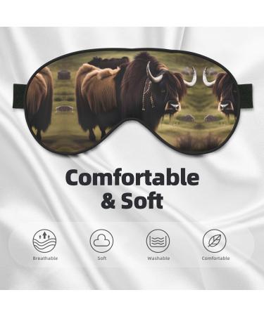Mighty Highland Yak Eye Mask - Soft Adjustable Sleep Mask for Men & Women | Comfortable Nighttime Rest Solutions - Buy Online on GoSupps.com