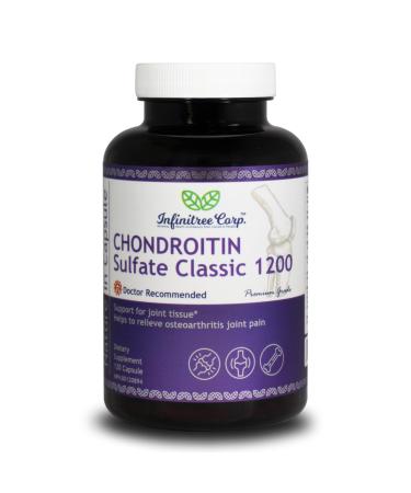 Infinitree Chondroitin Sulfate Classic 1200mg - Triple Strength Joint Pain Relief & Cartilage Support - Bovine Source Non-GMO Gluten-Free Made in Canada - 2-Month Supply