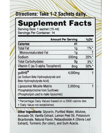 LET GO - Tangy Citrus BHB Ketone Gel | Exogenous Ketones Supplement for Energy & Focus | Caffeine-Free | Keto Electrolytes 14 Pack  - Buy Online on GoSupps.com