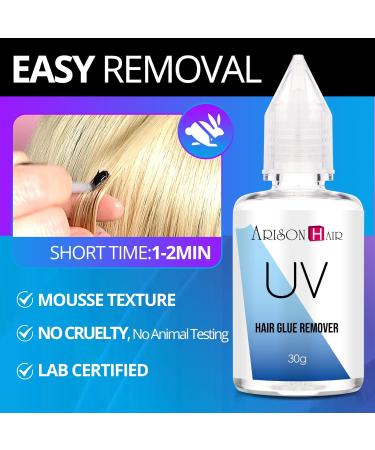 Buy Arison Hair UV Glue V Light Kit - Clear Glue & UV Lamp for Wig Extensions | Professional Hairdresser Tools - Buy Online on GoSupps.com