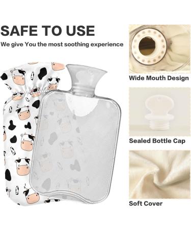 Cute Funny Cow Head Hot Water Bottle | 1L Heat Bottle for Pain Relief | Ideal Heating Pocket for Women - Buy Online on GoSupps.com