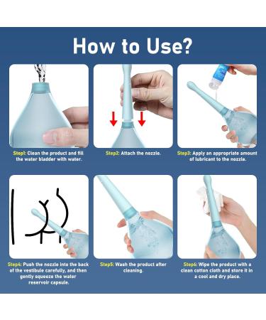 PO Shower Irrigator | Intimate Anal & Vaginal Shower | Anti-Return | Blue | Well-Being & Relaxation - Buy Online on GoSupps.com