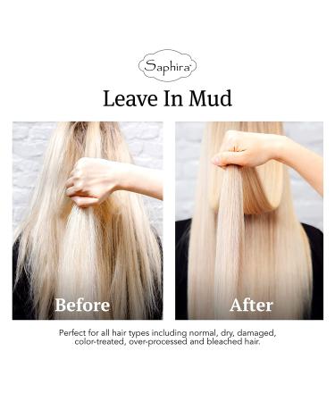 Saphira Hydrating Leave In Mud Conditioner - 8.5oz | Styling & Healing for Dry Damaged Hair | Strengthening & No Rinse Therapy - Buy Online on GoSupps.com