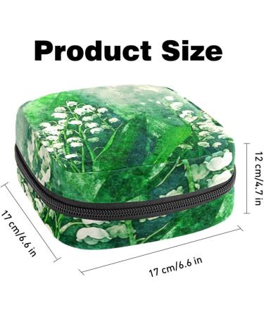 Menstruation Pad Bag with Zipper - Stylish Women's Napkin & Tampon Storage | Flora Natural Field Design - Buy Online on GoSupps.com