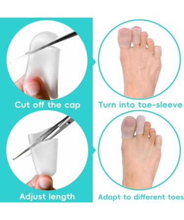 Byehambuni Gel Toe Protectors - 12 Pack for Men & Women | Clear Toe Caps & Sleeves for Corns Calluses & Blisters - Protects Toenails & Prevents Rubbing - Buy Online on GoSupps.com