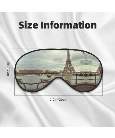 Eiffel Tower Bike Print Eye Mask - Unisex Soft Light-Blocking Sleeping Mask for Travel & Relaxation - Buy Online on GoSupps.com