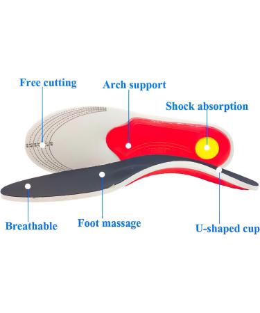 Plantar Fasciitis Relief Arch Support Insoles for Men and Women - Orthotic Shock Absorbing Comfort for Flat Feet & Heel Pain (Small EU 35-40) - Buy Online on GoSupps.com