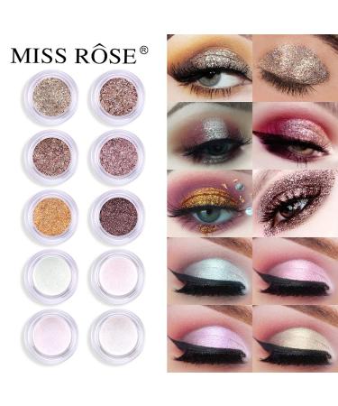 Glitter Eyeshadow Palette - Pearlescent Earth Colors | Ultra Shimmer Long-Lasting Waterproof Eye Makeup - Buy Online on GoSupps.com