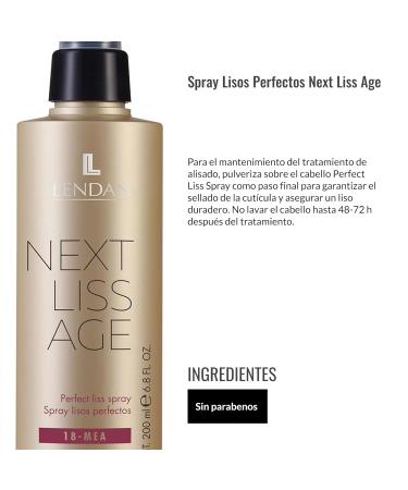 LENDAN - Perfect Straight Spray - Next Liss Age - 200 ml - Heat Protector for Hair - Keeps Hair Straight for Up to 10 Weeks - Seals Cuticles - Anti-Frizz - Paraben-Free - Buy Online on GoSupps.com